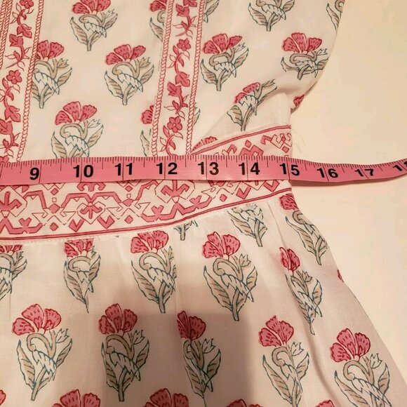 NWOT Haute Hippie Long Sleeve Dress Boho Lined Floral Cotton Rayon Size Small - Picture 11 of 13